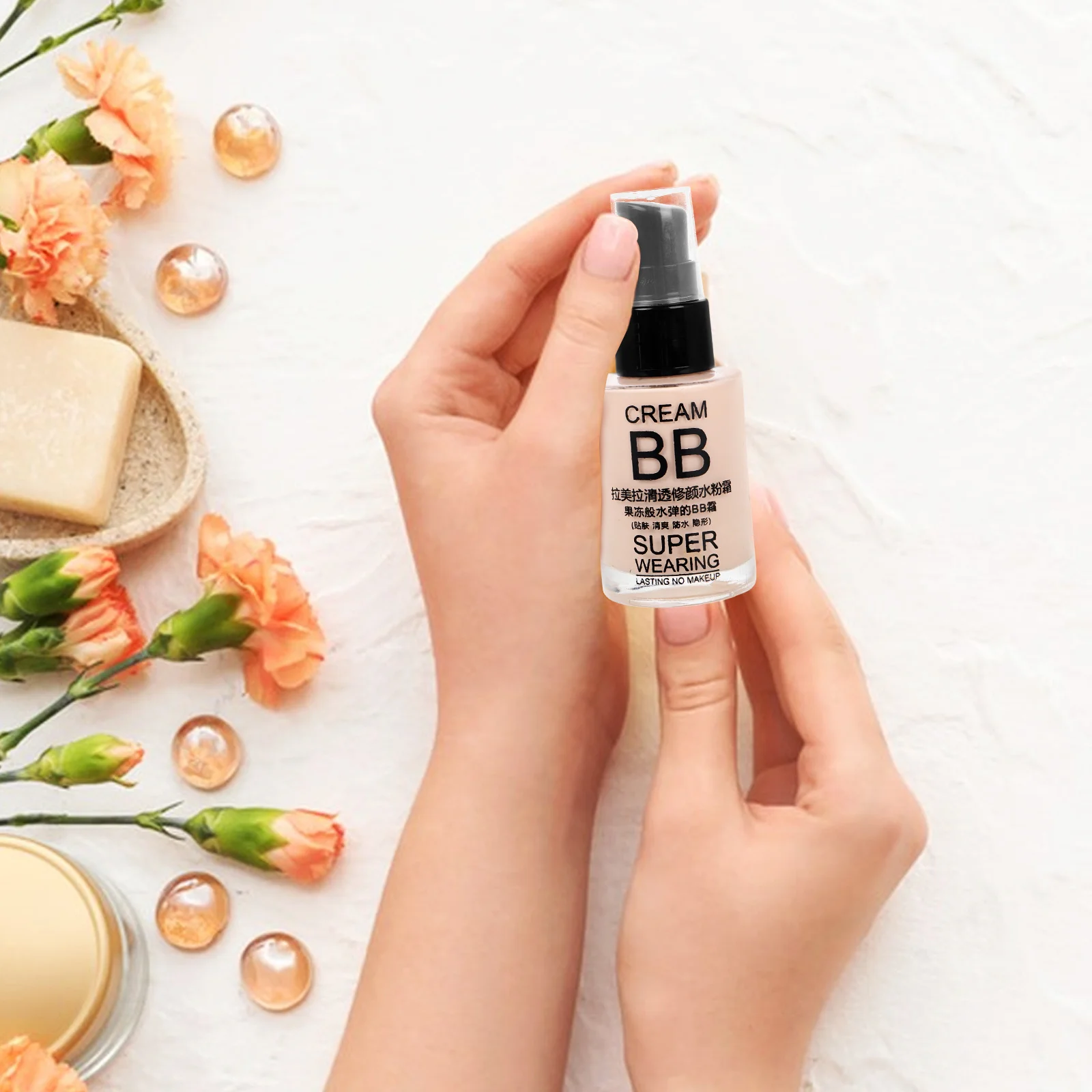 Crème hydratante teintée ivoire, correcteur de teint couvrant, protection SPF, fond de teint léger hydratant, maquillage du visage, beauté