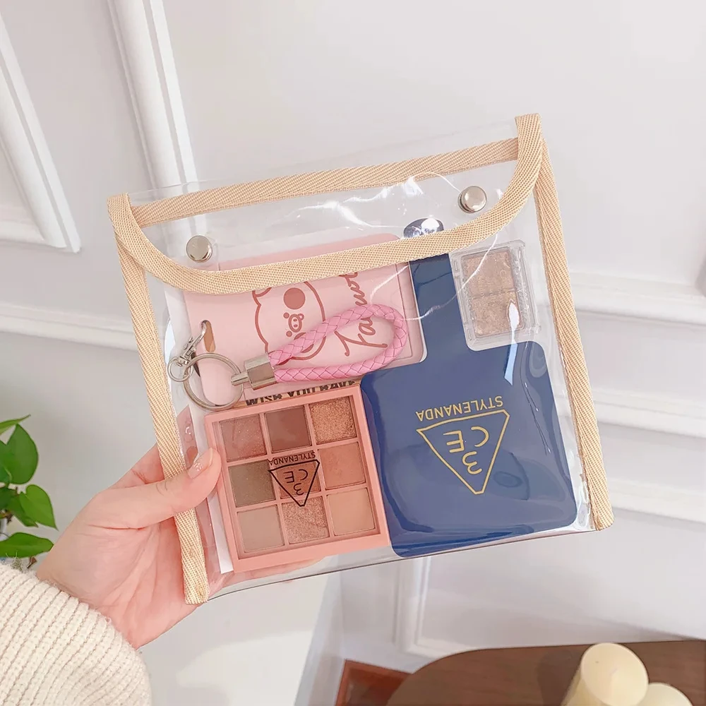 Fashion Pvc Coin Purse Women Transparent Kawaii Card Wallet Key Holder Storage Bag Girls 2023 New Clear Small Pouch Hand Purses