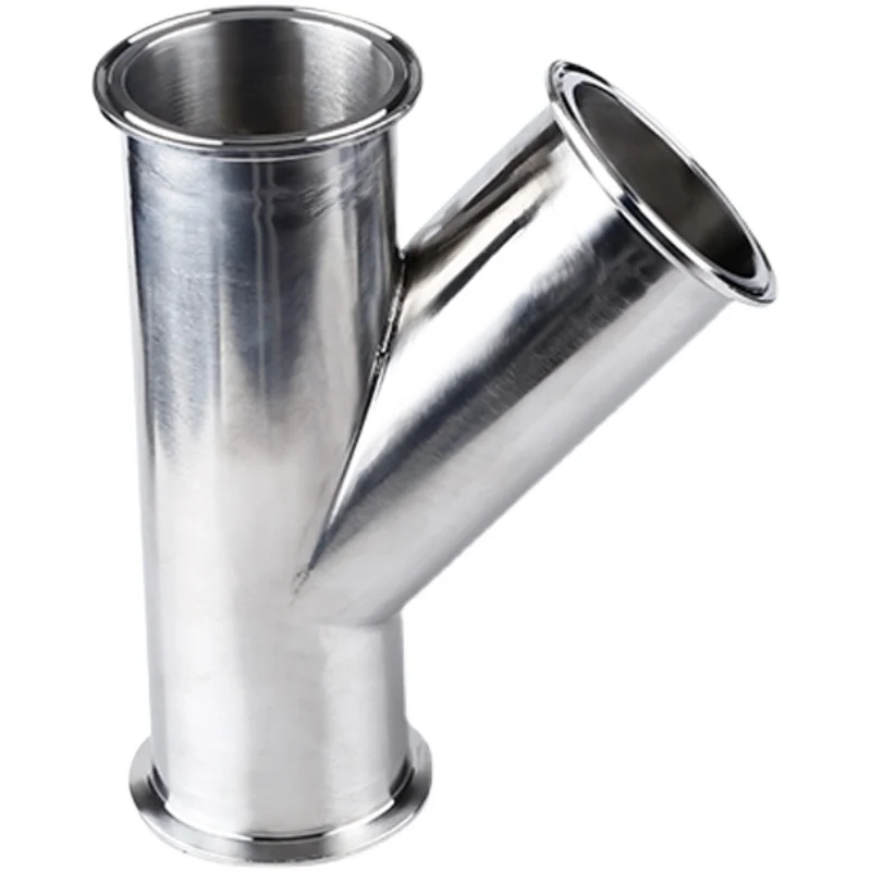 

19mm-76mm Pipe OD 1.5" 2" 3" Tri Clamp Oblique Y Shaped 3 Way SUS 304 Stainless Sanitary Fitting Spliter Homebrew Beer Wine