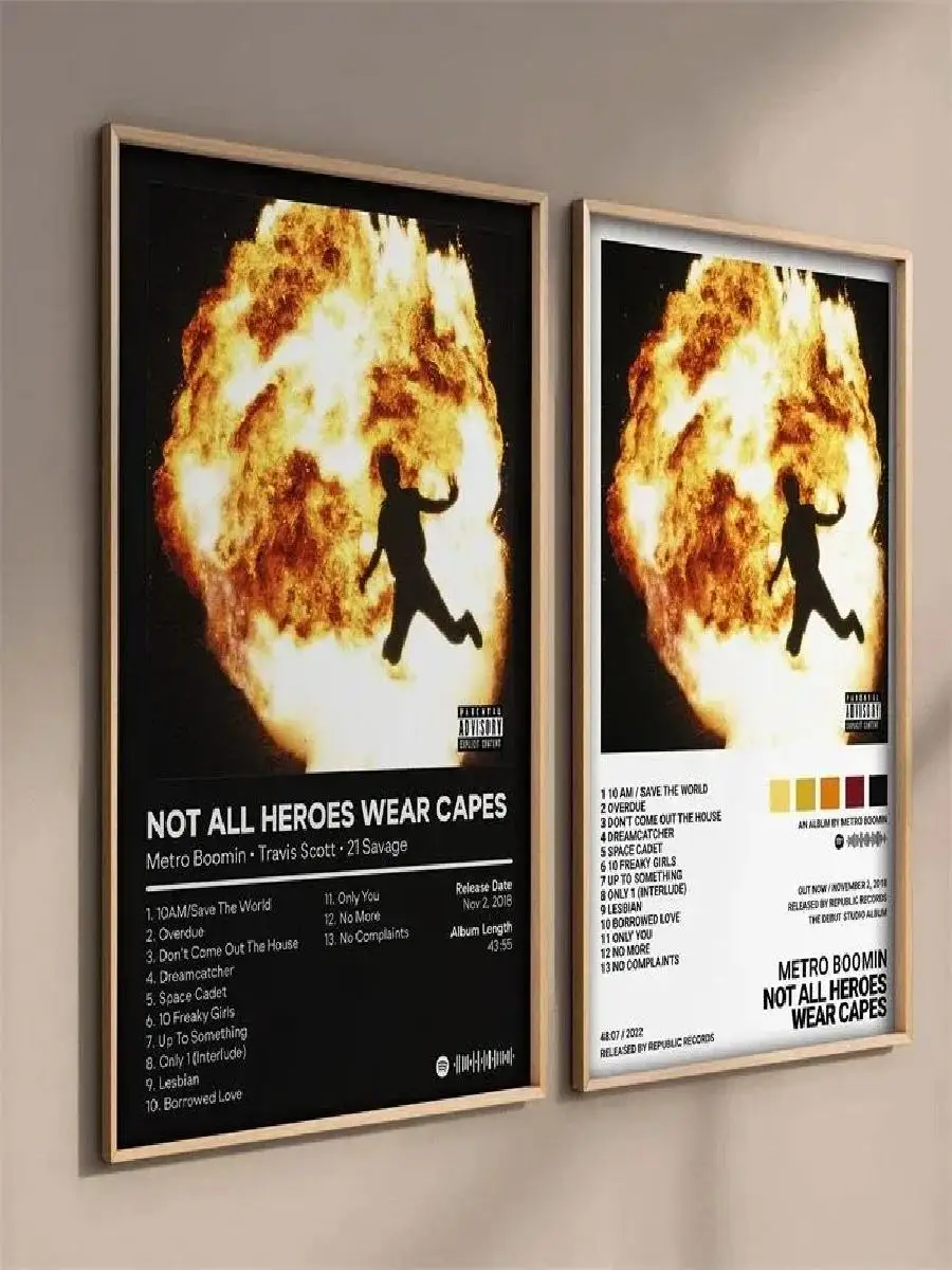Scandinavian Minimalist Wall Art  Metro Boomin Music Album Poster Print  HD Canvas for Home Bedroom Living Room Decoration