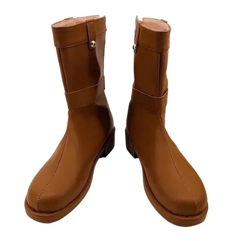 qq 123Complete suas botas sopradas! No funeral frieren cosplay sapatos bota feita sob encomenda