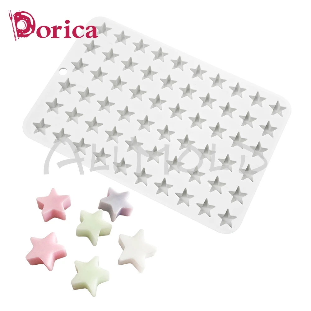 Molde de silicona con forma de estrella para manualidades, herramienta de decoración para pasteles, Mousse, hielo, jabón, accesorios para hornear,