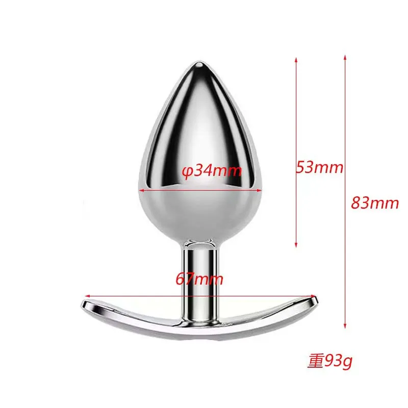 Sex Shop Metal Crystal Anal Plug Stimulator Stainless Steel Jewelry Beads Anal Butt Plug Dildo Sex Toys Products For Woman Men