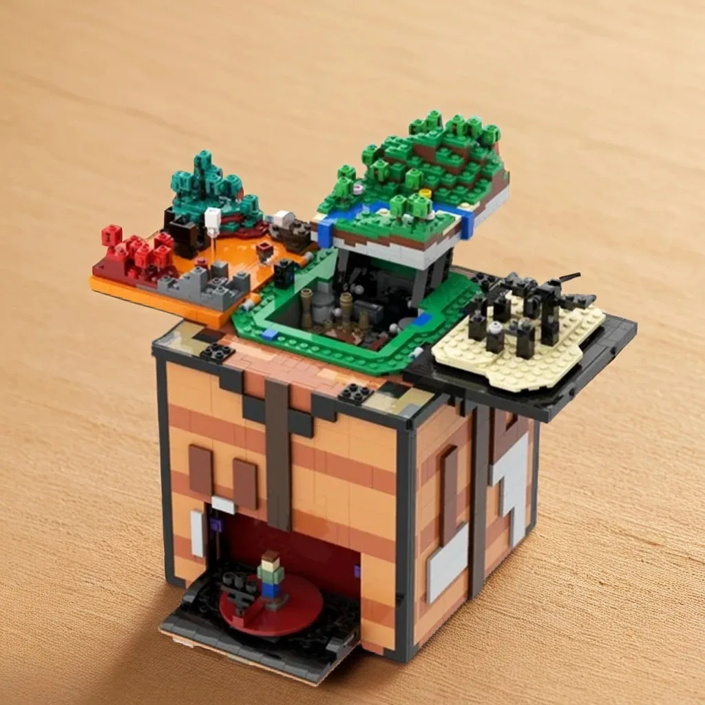 

2325PCS MOC Minecraftes Crafting Table Pixelated, Functional & Nostalgic DIY Model Building Blocks Birthday Toys Gift