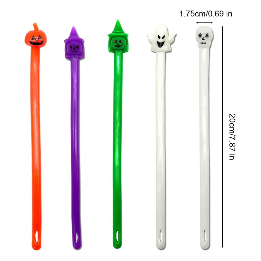10PCS Halloween Elastische Seil Sensorischen Spielzeug Squeeze Release Angst Für Kinder Kürbis Stretchy Saiten Klassenzimmer Preis Party Gefälligkeiten