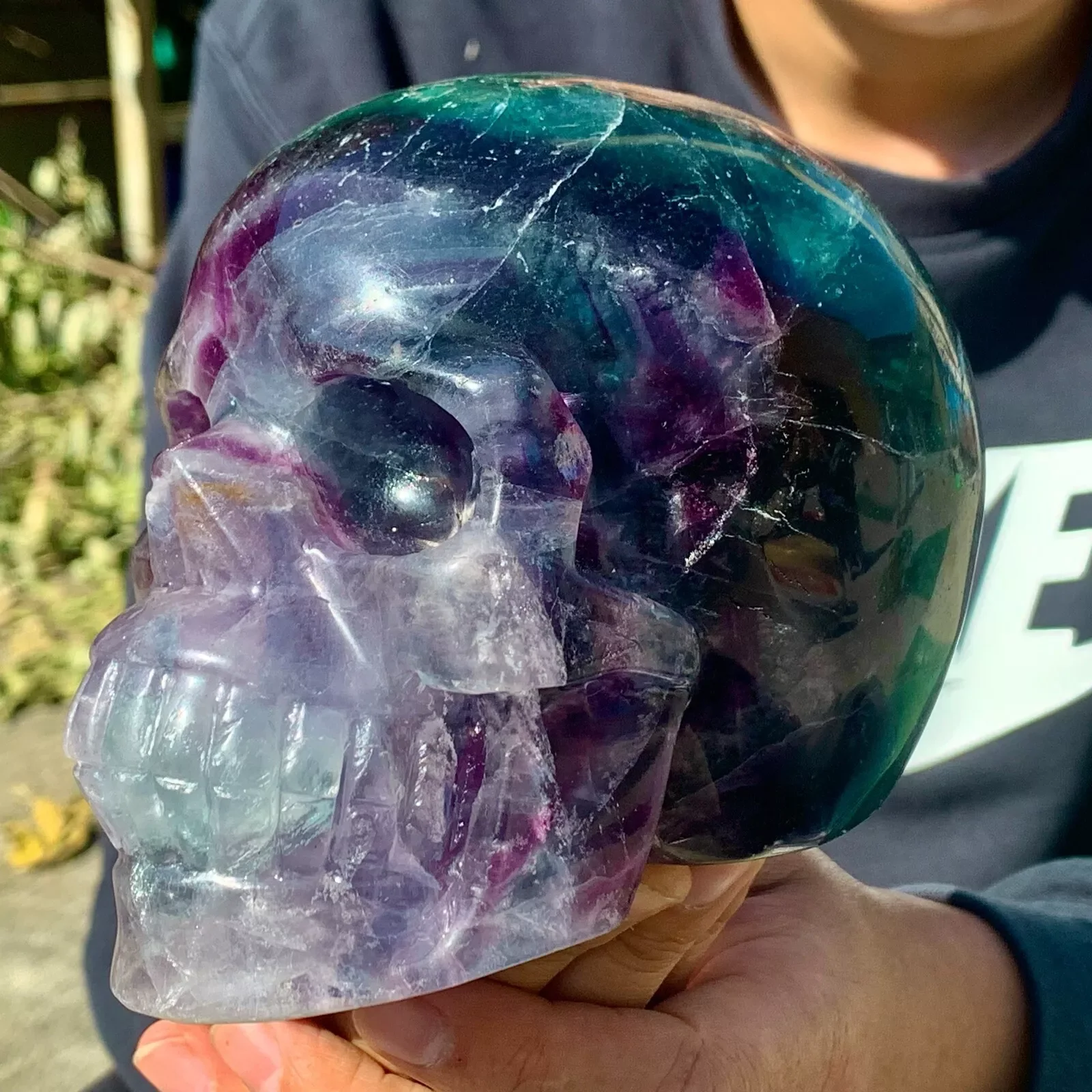 أحجار فلوريت ملونة طبيعية، منحوتة يدويًا، أحجار كريمة طاقة، مع خصائص شفاء تشي، مناسبة للديكور المنزلي، ديم