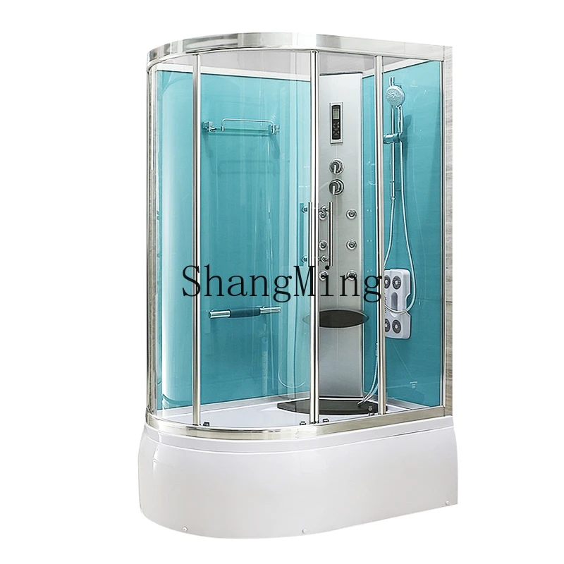 

CL Integrated Shower Room Bathroom Household One-piece Toilet Arc Fan-shaped Bathtub Glass Bath Shower Room
