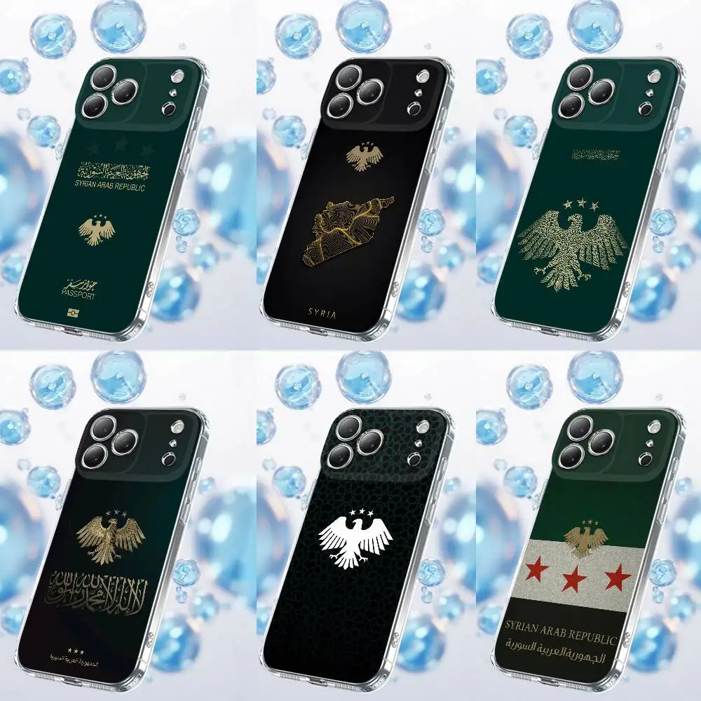 

Syria Syrian Arab Republic Passport Phone Case For iPhone 17,16,15,14,13,12,11 Plus,Pro,Max,Plus,E,SE4,Air,Mini Transparent