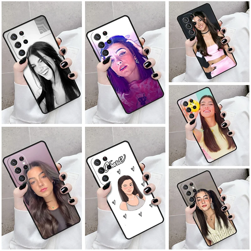 Phone Case For Samsung Galaxy S24 S23 S21fe S22 Ultra Plus Note 10 20 S8 S9 S10 Cover Charli Damelio