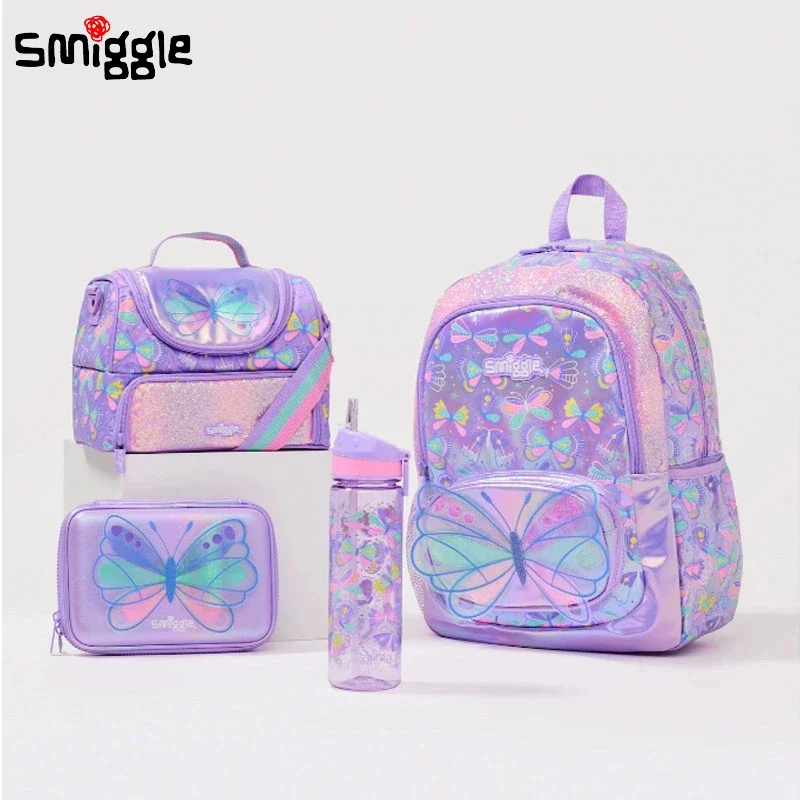 Genuine Australian Smiggle schoolbag Children Stationery Student Pencil Case Cute Large Backpack Meal Bag Water Cup Student Gift