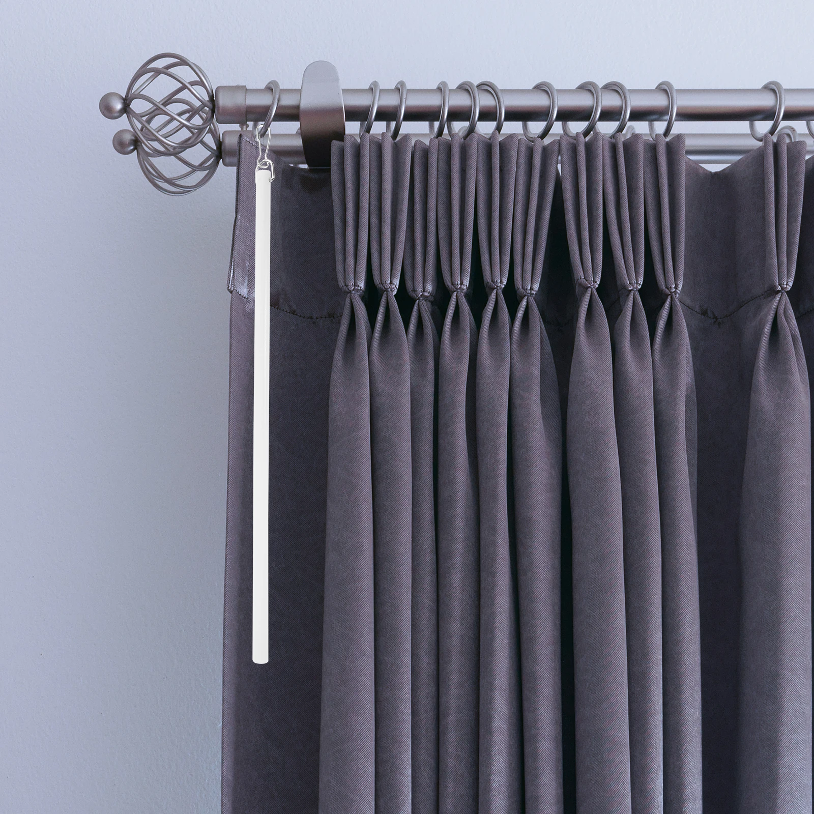 

2pcs Acrylic Curtain Wands 30Cm Replacement Blinds Wand Window Blind Tilt Wand Curtain Pull Rod With Hook Lightweight