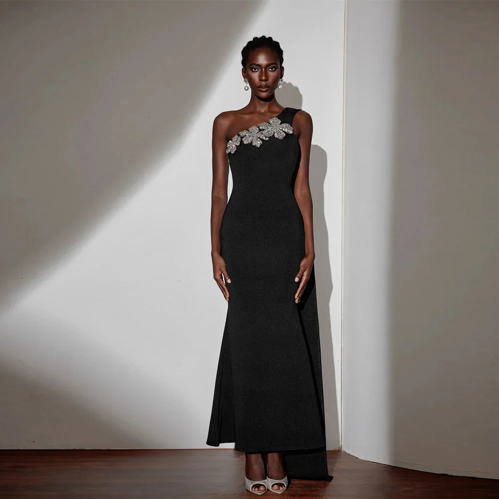 Cocktailkleider mit herzförmigem Ausschnitt, ärmellose Brautkleider, sexy, mit Perlen verziert, Meerjungfrau-Abschlussball-Partykleid, Vestidos De Novias, individuell gestaltet