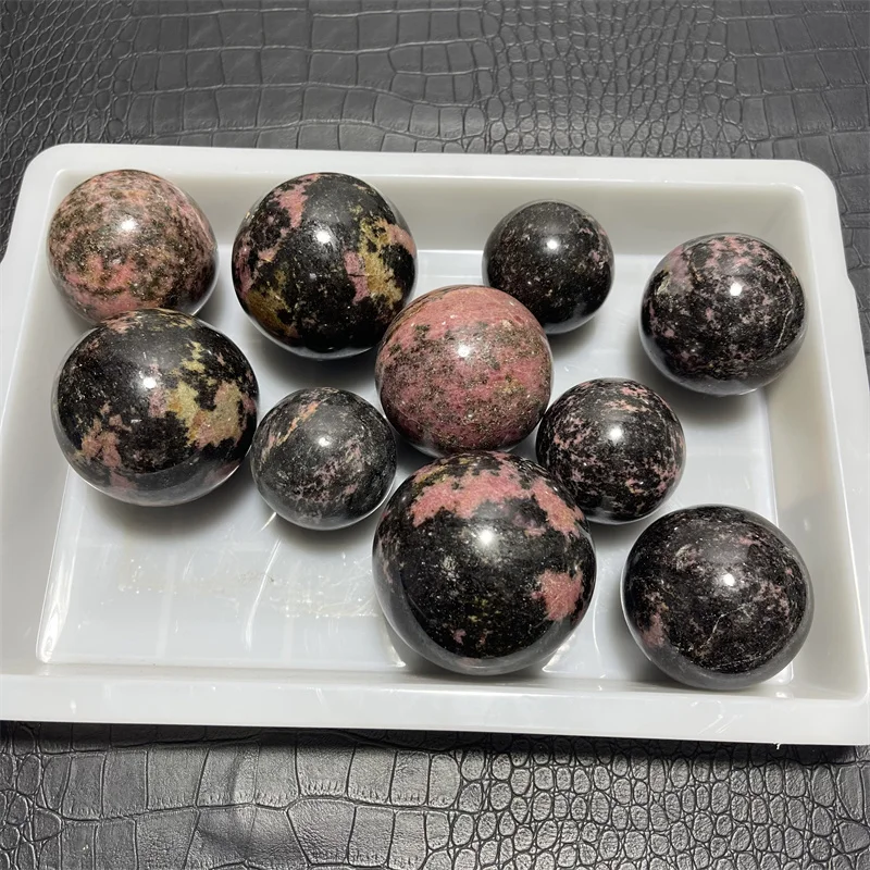 4kg Natural Plum Blossom Tourmaline Sphere Crystal Healing Stones Pink Tourmaline Ball