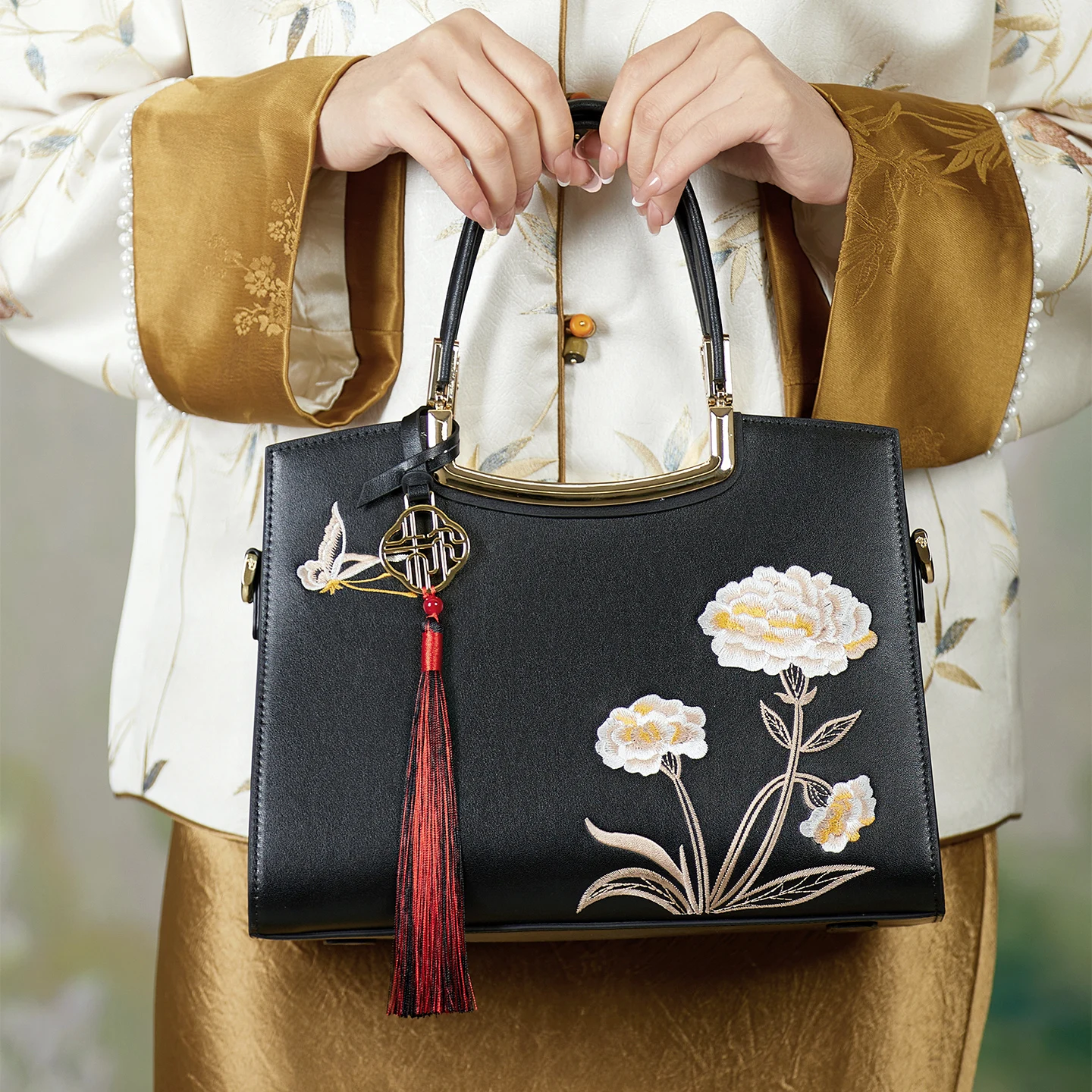 

2026 New Luxurious Women Leather Handbags ZOOLER Chinese Style Shoulder Bag Handmade Office Girl Leather Bag Girls# AL669