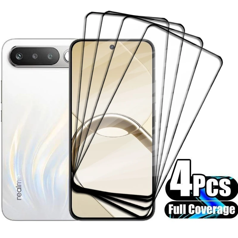 

4-1Pcs Full Cover Glass For Realme 16 Tempered Glass Realme 16 5G Screen Protector Protective Phone Film Realme 16