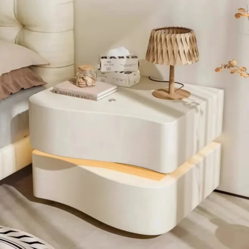 منضدة تخزين جمالية لغرفة النوم الاسكندنافية تصميم حديث طاولة بجانب السرير فاخرة أثاث فندق من الخشب البسيط Mesitas De Noche #3