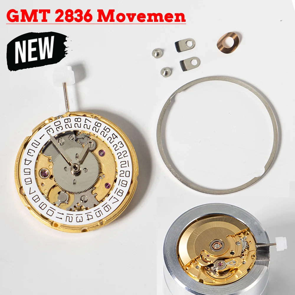 

GMT 2836 Automatic Mechanical Movement Brand New Watch Accessories Date Wheel at 3 o'clock Hangzhou 6460
