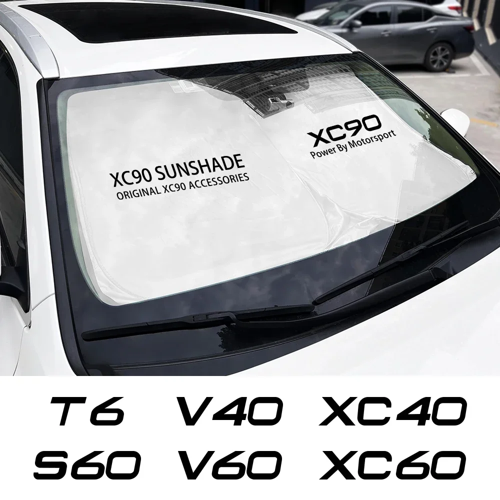 Car Windshield Sun Shade Cover Auto Accessories For Volvo XC90 XC60 C30 T6 S60 C70 XC40 V40 XC70 V70 V60 V50 S80 S40 AWD V90 S90