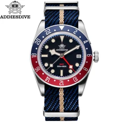 ADDIESDIVE GMT Watches Super BGW9 Luminous 200m Waterproof AR Coating Automatic Date Men's Watch Luxury 39mm Quartz Wristwatch