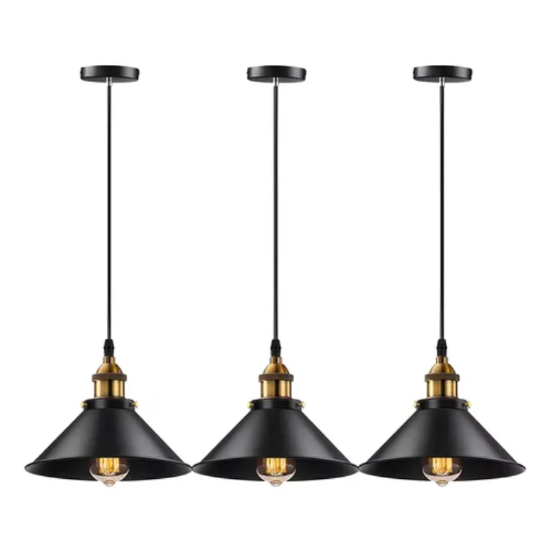 Industrial pendant light E26 E27 base pendant light 3 pieces pendant light pendant light