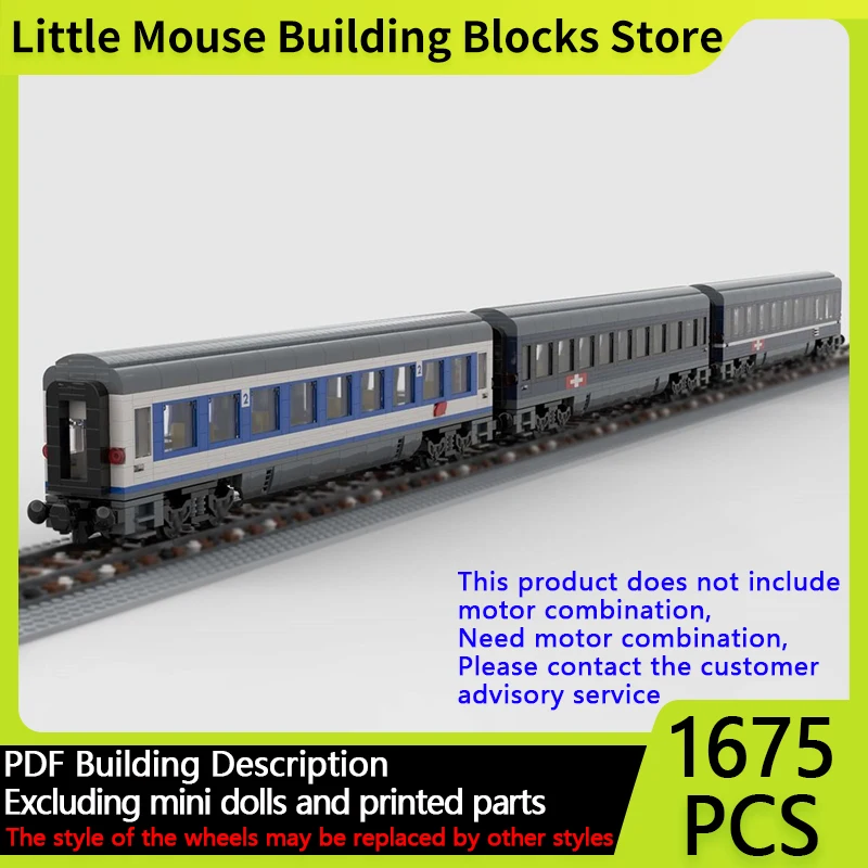 

City Car Model MOC Building Bricks Railway Express Sleeper Train Modular Technology Gifts Holiday Assemble Children Toys Suit
