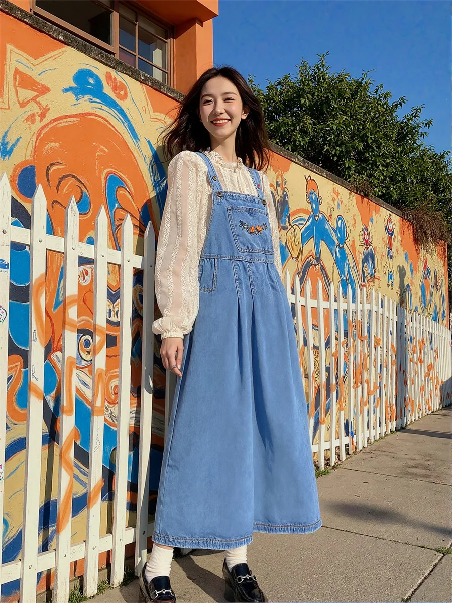 レディース ブルー ドレス 女性 オフショルダー ストレート コテージコア フェアリーコア 美学 文学的 ボヘミアン ヴィンテージ