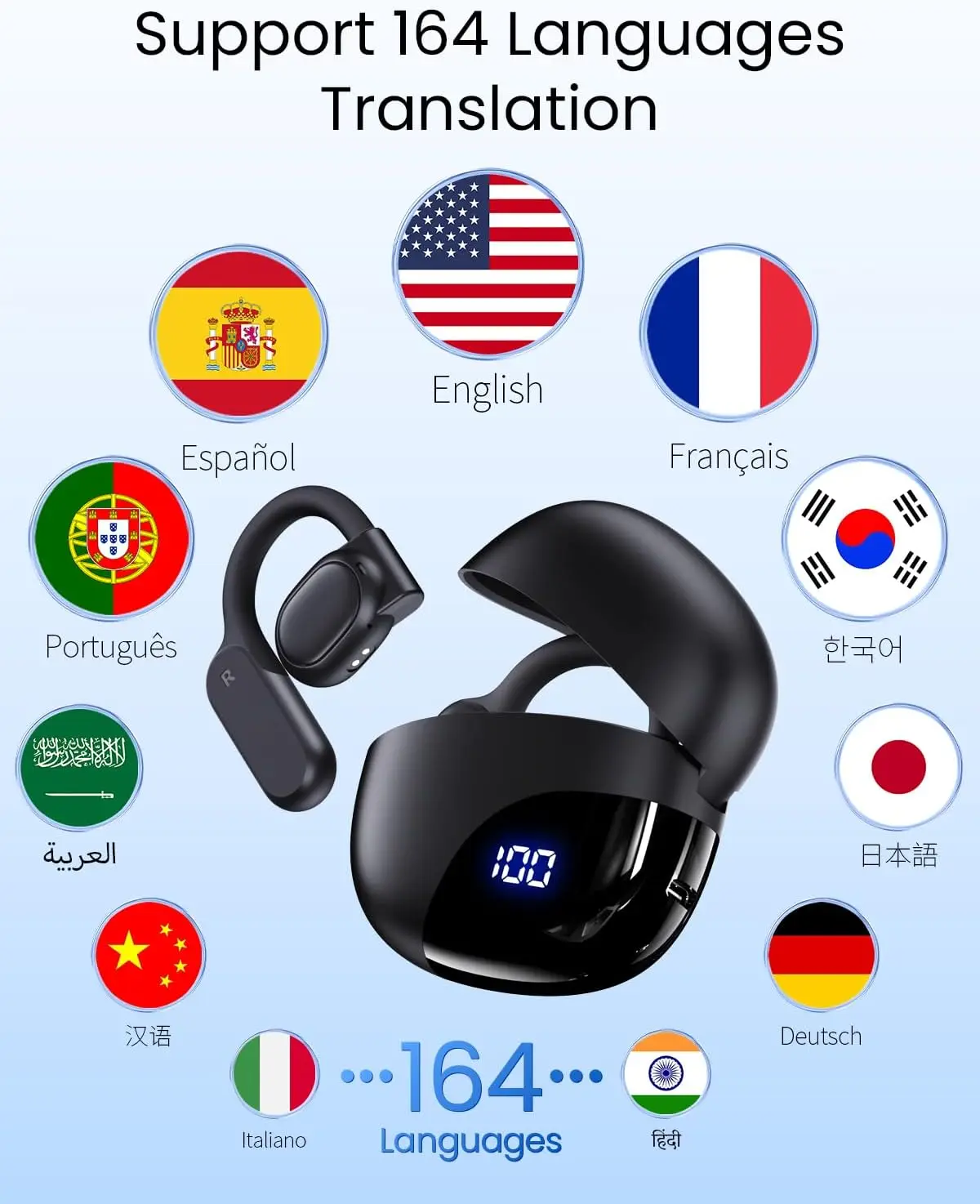 Earbuds in different colors