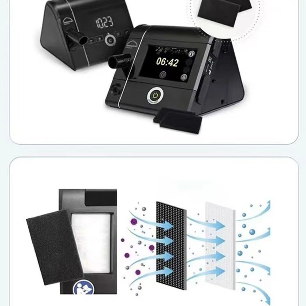 80 Pair Weinmann Prisma CPAP Filters Black Foam Ventilator And White Ultra-Fine Filter for Respiratory Equipment