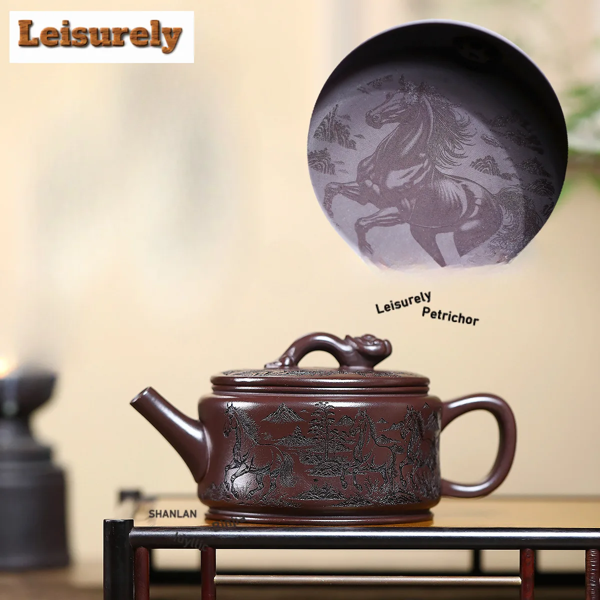 

330ml Ancient Yixing Purple Clay Teapots Handmade Large Caliber Pot Raw Ore Stone Red Mud Kettle With Strainer Zisha Tea Set