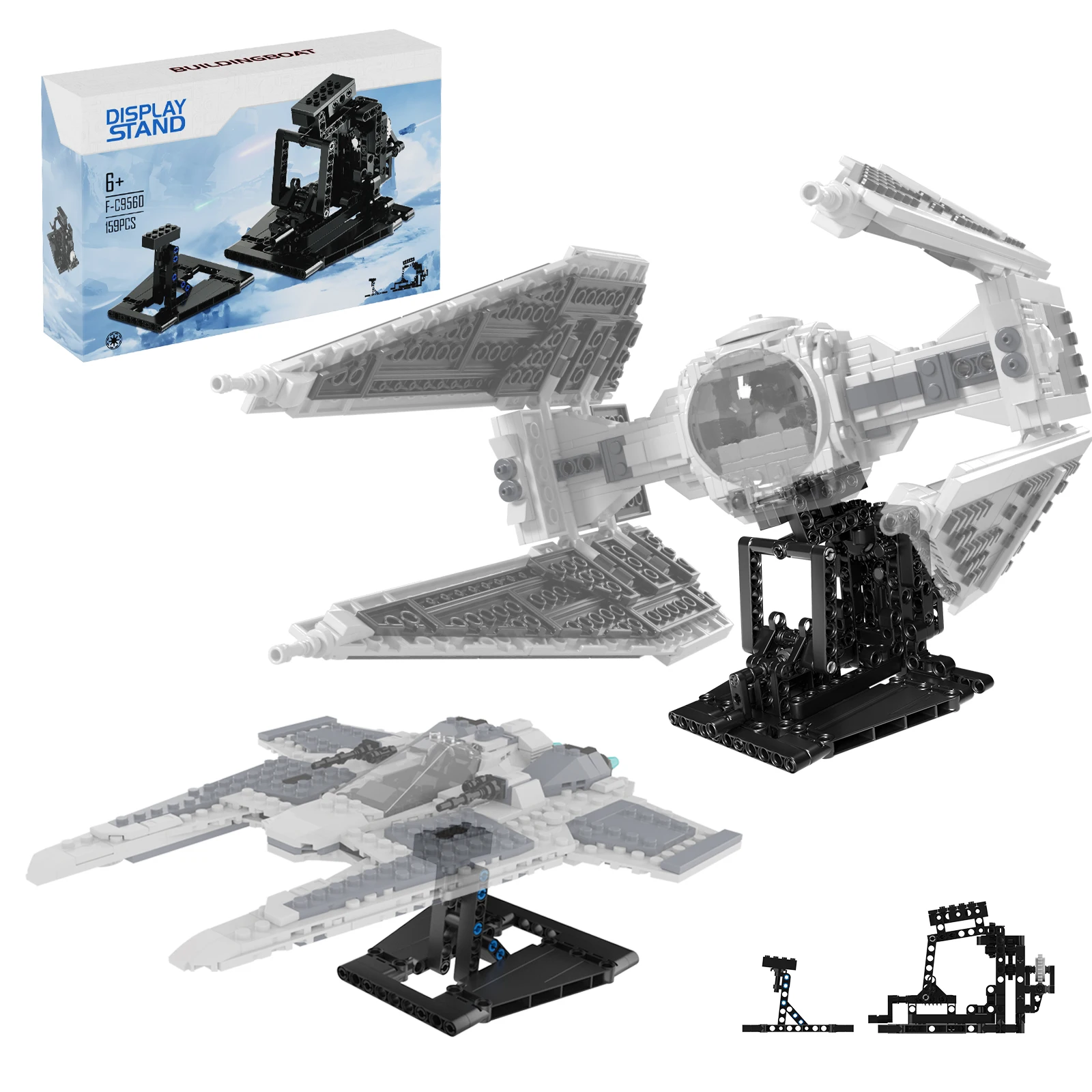 X-Wing Display Stand Sets for 75102 75149 75218 Building Blocks Space Movie Compatible Bracket Bricks Model Chidlren's Kid Toy