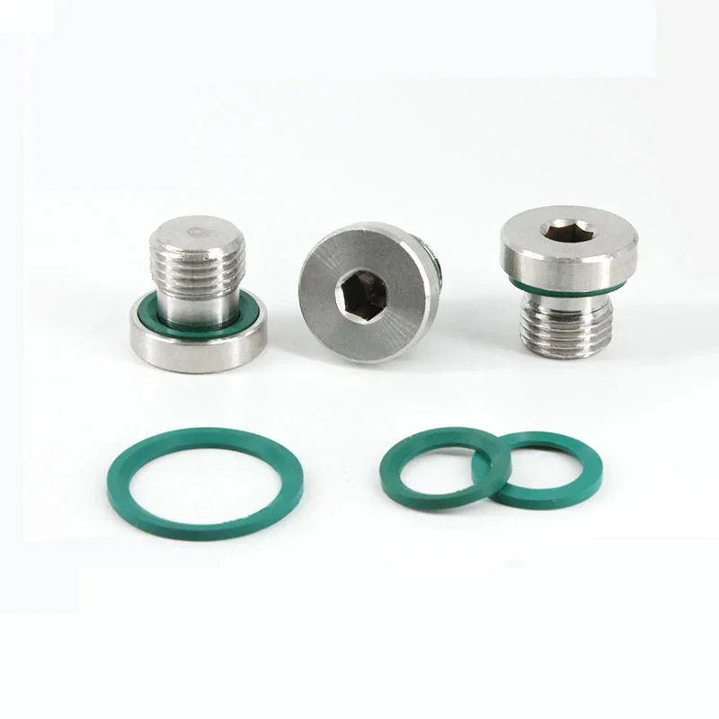 M8 M10 M12 M14 M16 M18 M20 1/8 "1/4" 3/8 "1/2" 3/4 "1" BSP männlichen 304 Edelstahl Hex Buchse Kopf End Kappe Stecker Mit FKM Dichtung