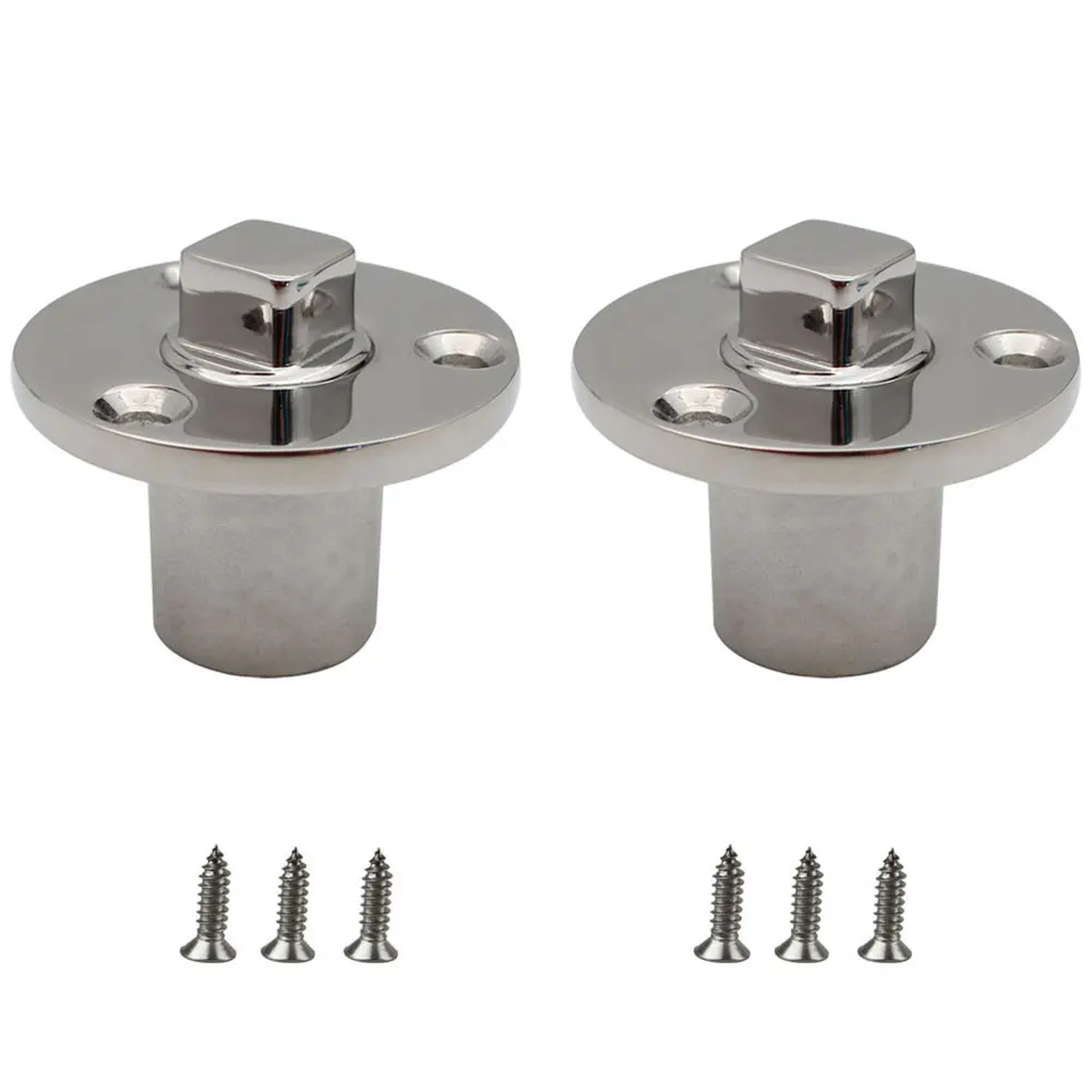 316 Stainless Steel Boat Drain Vent Connector for Marine Use with Screws Fits 1 Inch Yacht and Kayak Drain Holes
