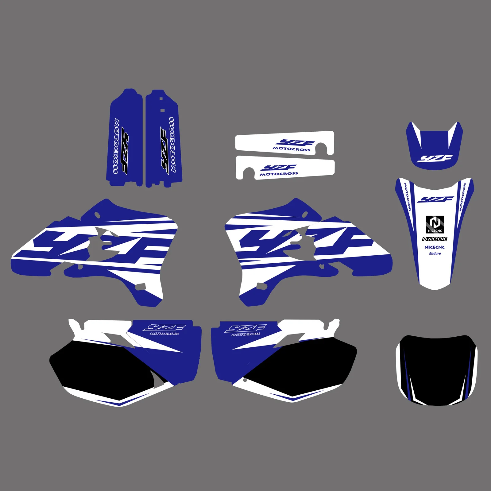 Para Yamaha YZF 250 YZF 450 YZ250F YZ450F YZ 250F 450F 2003 2004 2005 gráficos de Motocross pegatinas de fondo Kit personalizado