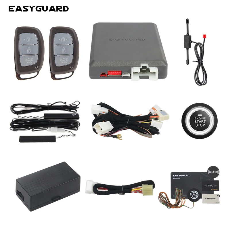 

EASYGUARD Plug & Play CAN BUS Fit for Sonata 13-20 Elantra 16-19 Push Button Start PKE Alarm Auto Starter