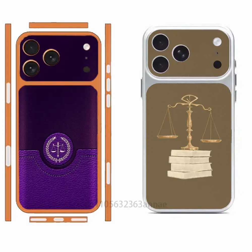 

Law Judge Justice Lawyer Repeatedly Pasted For iPhone 17 Pro ProMax Back Sticker Cover