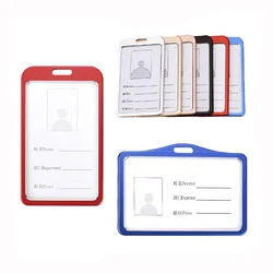 Couverture de carte en alliage d'aluminium, porte-carte d'identité, porte-badge de carte de travail, porte-carte de crédit, sac, personnel de banque, entreprise, 1 pièce