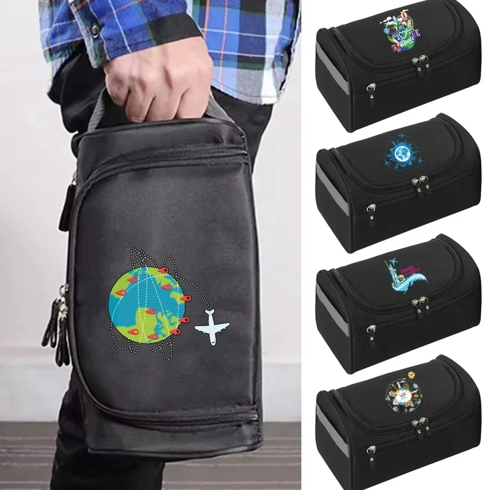 MakeUp Wash Pouch Women Hook Up Toiletries Bag Zipper Handbag Make Up Case Travel Print Organizer Toiletry Storage Cosmetic Bags