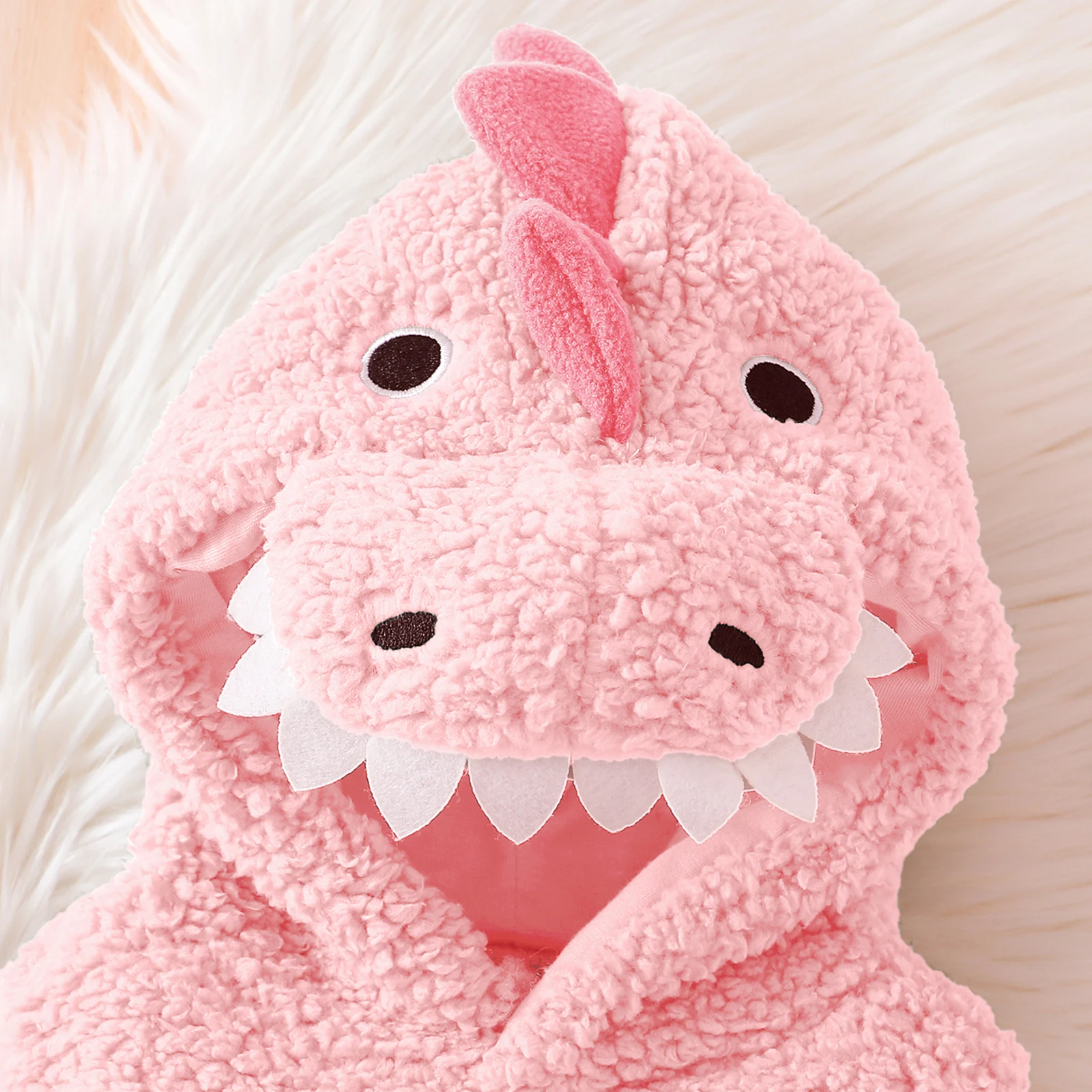 2026 هالوين الشتاء أفخم مقنعين بذلة الطفل الكرتون ديناصور زي على شكل أكمام هود رومبير ملابس مضحكة للحفلات #2