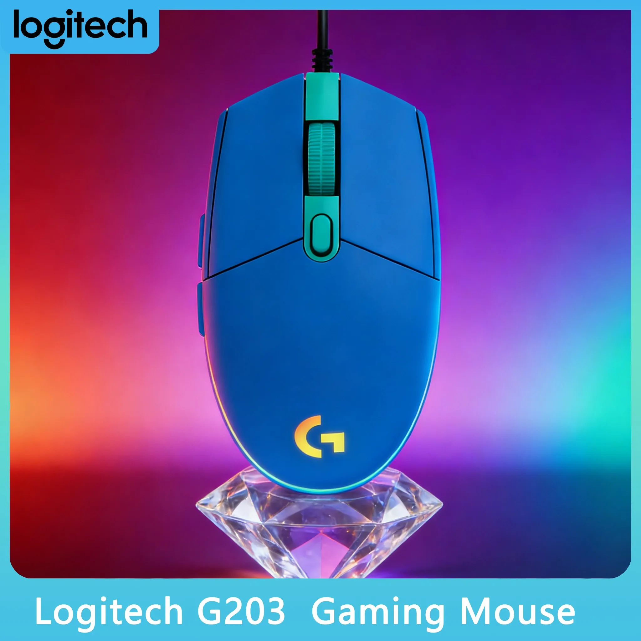 

Игровая мышь Logitech G203 с частотой опроса 1000 Гц для игр без задержек