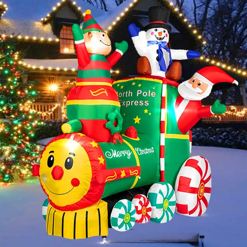 

Xmas Tree 6FT Christmas Decoration Inflatable Toys with LED Light Outdoro Toys Inflatable Model Festival Party Scene Decor Gift