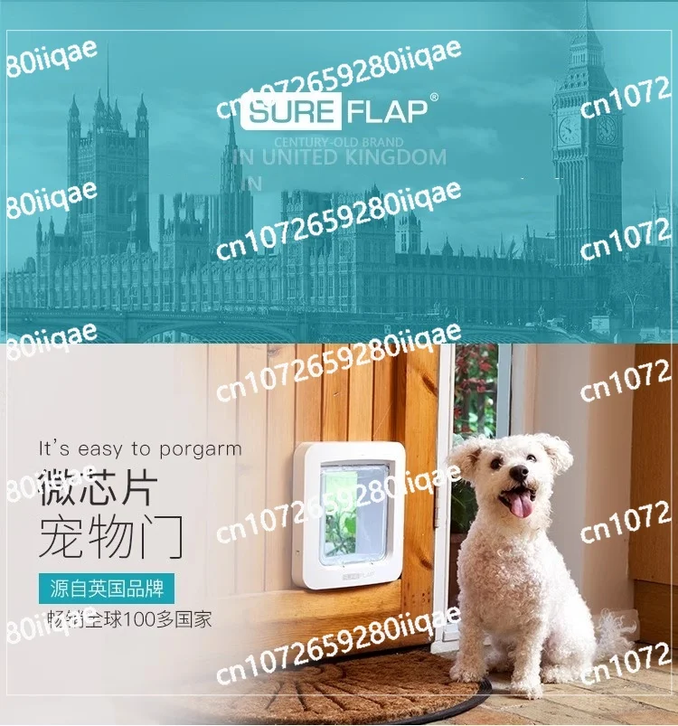 Microchip Recognition Pet Door Channel, Puppy Entry and Exit Hole, Cat Timed Free Entry and Exit Door