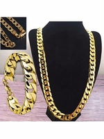 Special offer 18K gold Necklaces 925 Stamp Silver color Classic 8MM50CM sideways chain for Men woman fine Jewelrys Wedding party