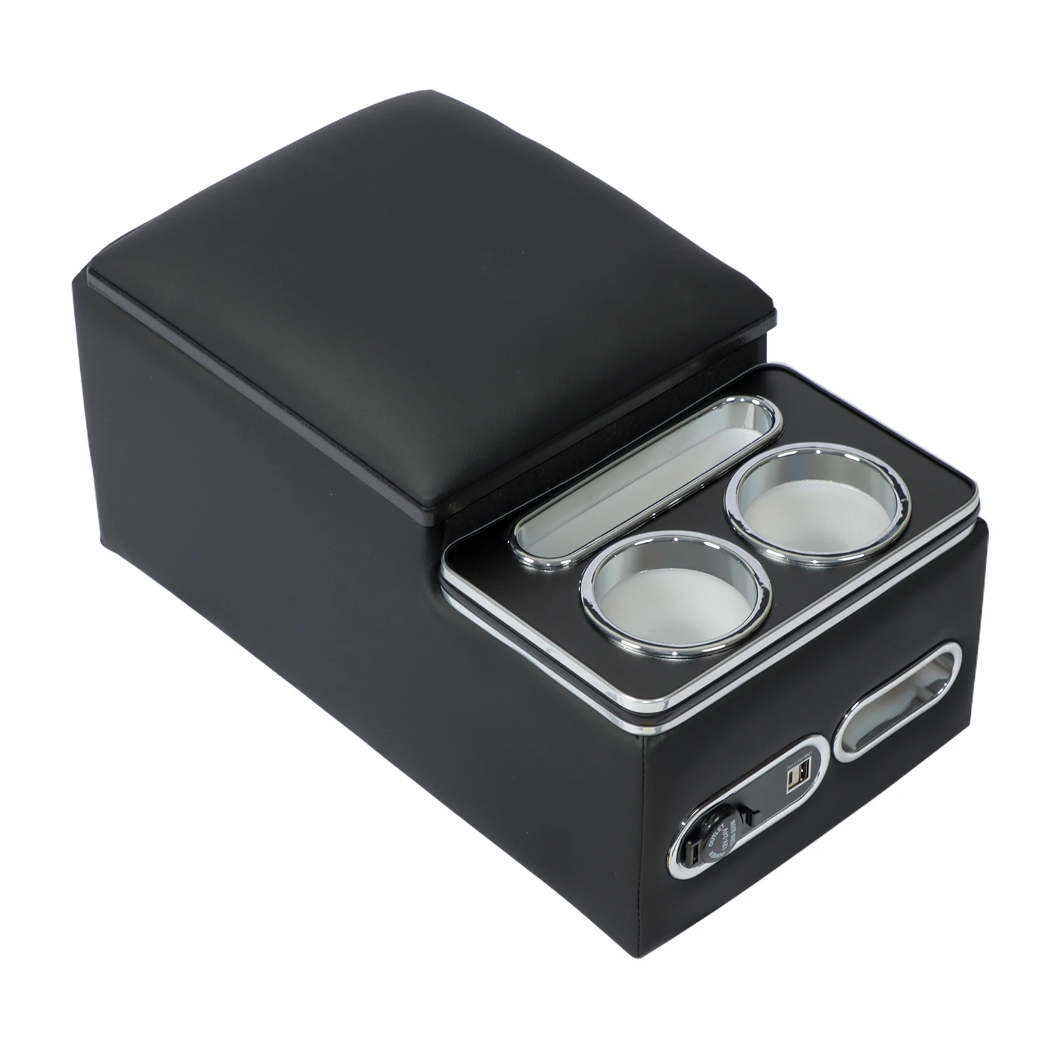 Double Cup Holder Storage Box for Universal Car Armrest Console Box Phone Slot MPV Cars Armrest