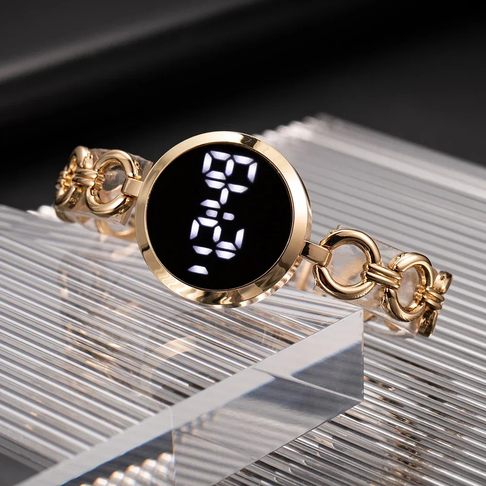 Women Fashion Small Simple Touch Screen Chain Watch Woman Steel Belt Student Bracelet Electronic Women Watch Reloj Mujer