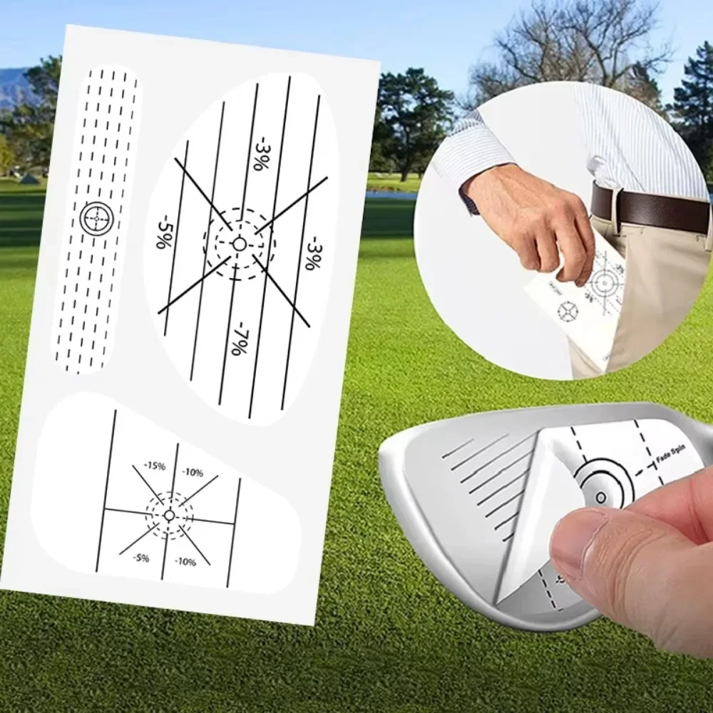 10 Sheets Golf Club Impact Tape Labels Stickers For Driver Woods Irons Putter Hitting Recorder Training Aids for Swing Practice