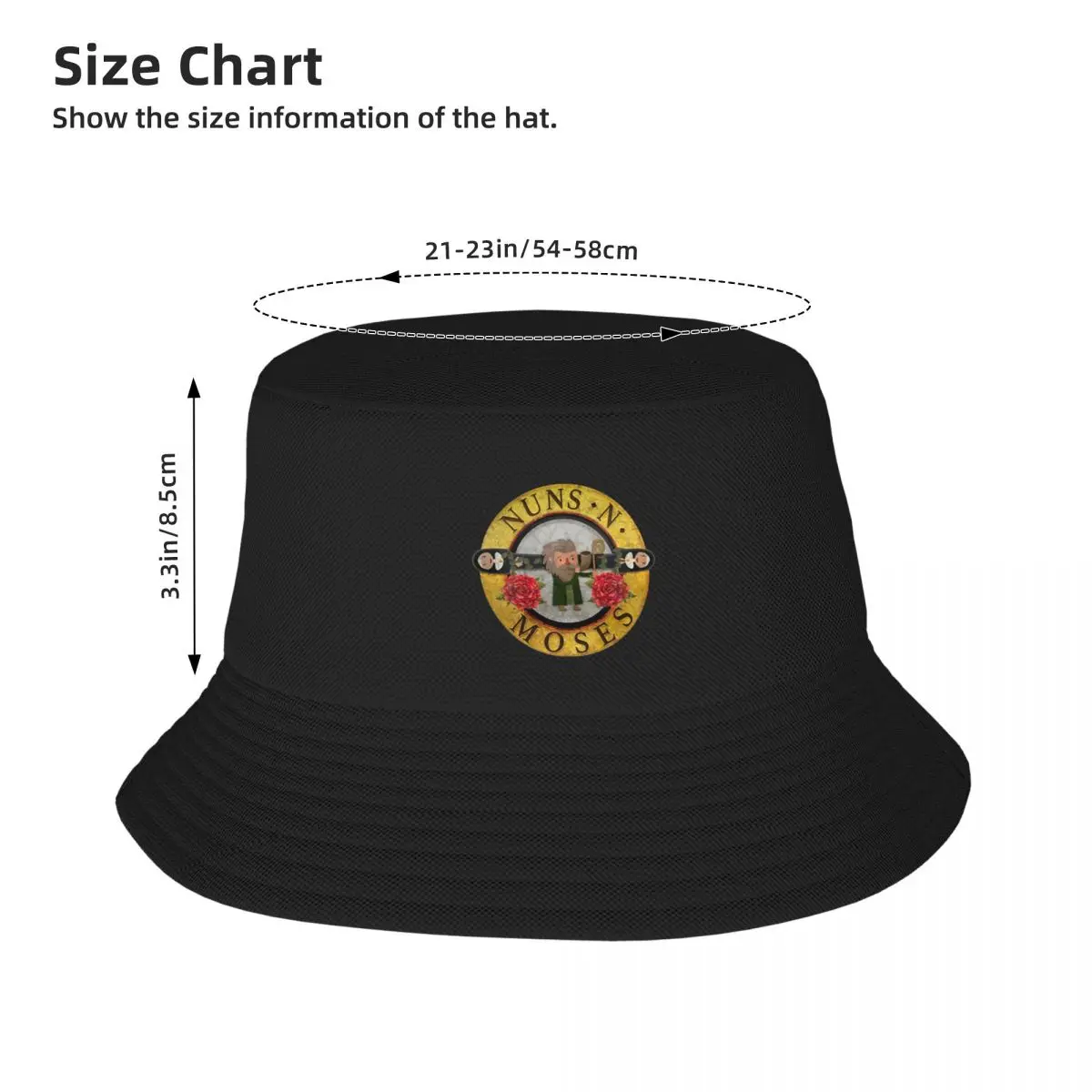 Guns N Roses Bucket Hat Travel Headwear Merch GNR Fisherman Hat for Camping Unisex Ispoti UV Protection