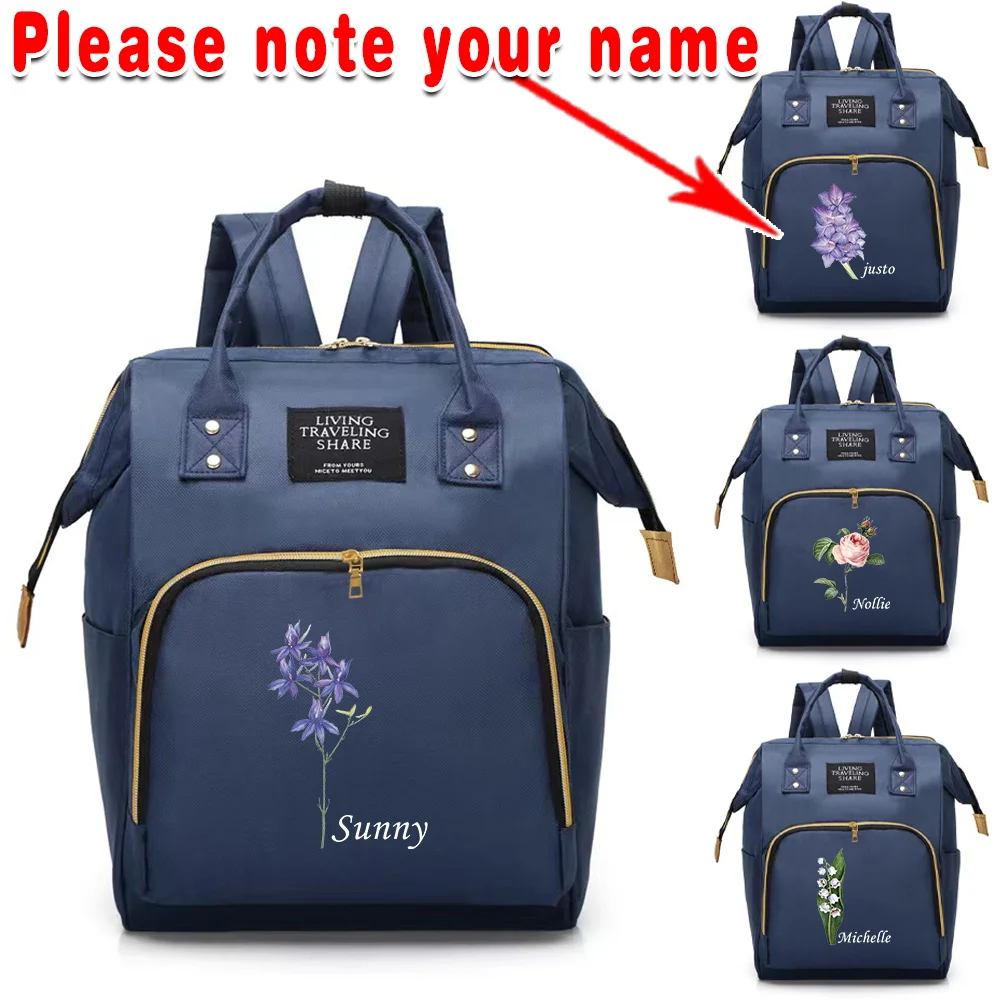 프린트 패턴 수납 기저귀 가방 휴대용 대용량 여행 보온 포켓 야외 다기능 백팩