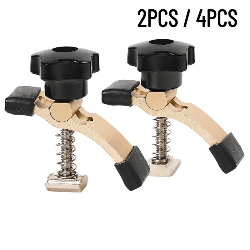 2/4PCS Mini Hold Down Clamp Kit for Woodworking and Metalworking 3018 CNC Router Machine 3018 Pro Max/Ultra 2.5 x 0.8 x 2.4inche