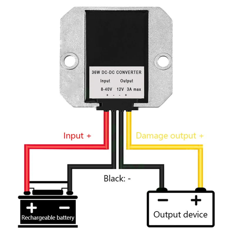 8V-40V To 12V 3A 36W Stabilizer Transformer DC Converter Regulator Step Up Down Boost Module Power Supply For LED Car TV