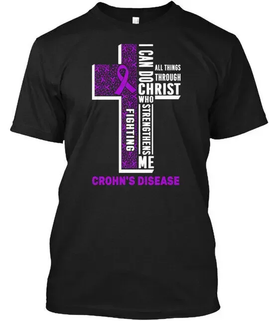 

Fight Strengthens Crohns Disease I Can Do All Things T Shirt Made in USA S 5XL